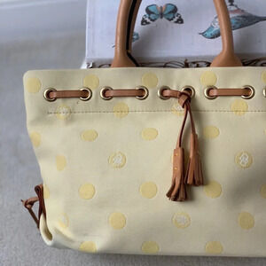 DOONEY & BOURKE Bag Tassel Canvas Satchel shoulder bag Tote in polka dot